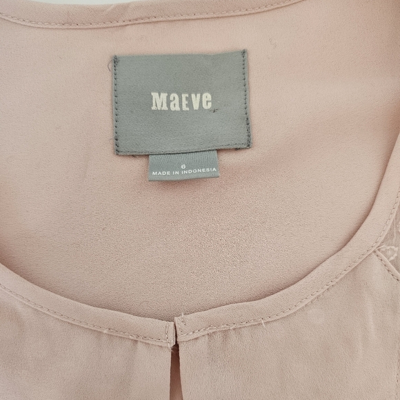 Anthropologie Maeve 6 M Blush Pink Sleeveless Blouse - Picture 4 of 5